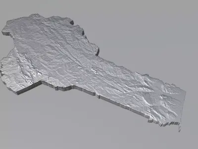 Benin Country Terrain 3D model