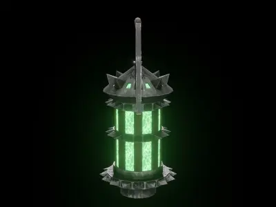 fantasy lamp PBR Free low-poly 3D model