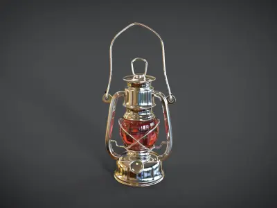 Old Lantern Low-poly 3D model
