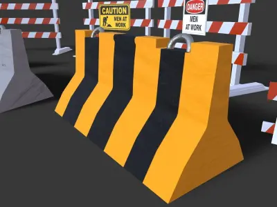 Street Props BARRICADES 3D model