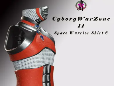 Cyborg Warzone - Space Warrior Shirt-C Low-poly 3D model