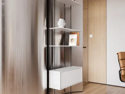Minimalist modern studio scene 3D model