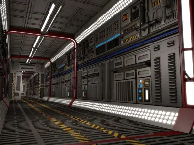 Sci Fi Interior 3D model