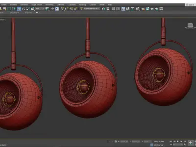 Beluga Color One Light Pendant Low-poly 3D model