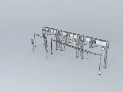 Swiss track objects Free 3D model