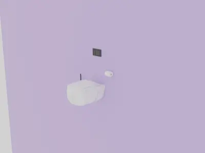 Toilet Set 3D Models Low-poly 3D model