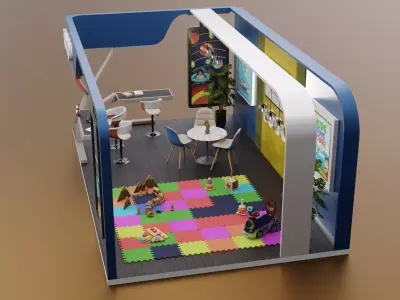 3d ExhibitionStall 3D model