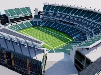 Lincoln Financial Field - Philadelphia Low-poly 3D model