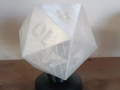 D20 Lamp and stand 3D print model