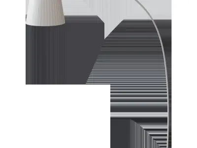 SKOTTORP  SKAFTET Floor lamp arched light grey 3D model