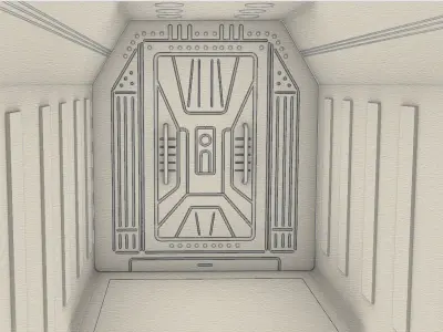 space ship door 3D model