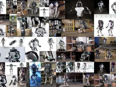 Robot Atlas by Boston Dynamics Low-poly 3D model