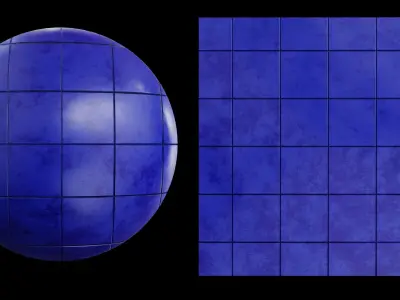 Procedural Marble Tile Material Texture