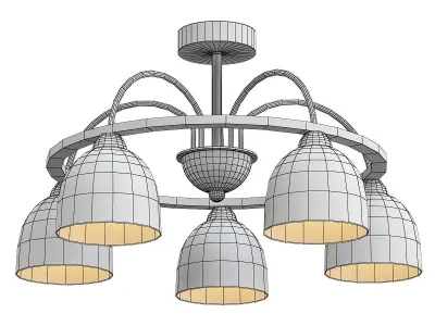 artee light chrome ceiling light 3D model