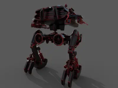 Mech Military Low-poly 3D model