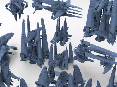 Mining colony Tera Ship Facility Kit bash Full 3D model