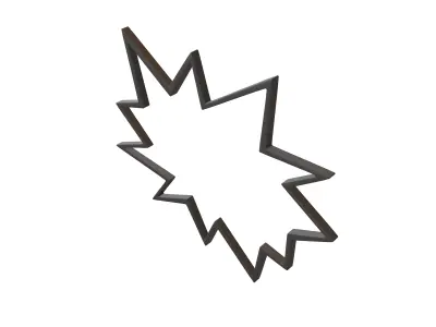 Bursts Symbol V1 003 Low-poly 3D model