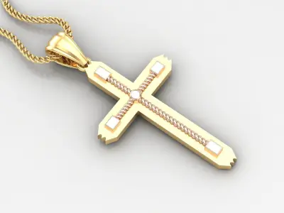 Cross Light Gold 4CP081 3DM STL 3D print model