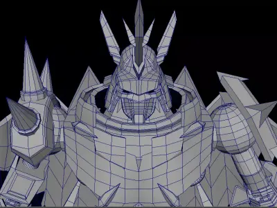 Omegamon X armor with spikes 3D model