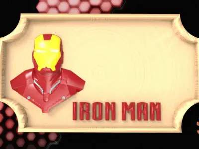 Iron Man Bedroom Door Sign Template 3D print model