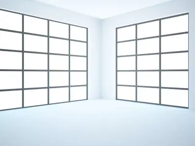 Ready to render and decorate interior scene room 3D model