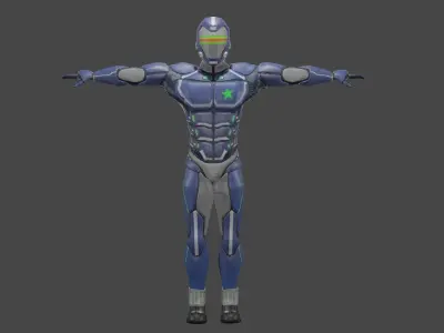 Captain Star Low-poly 3D model