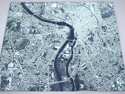 Cityscape Toulouse South-Pyrenees Spain 3D model