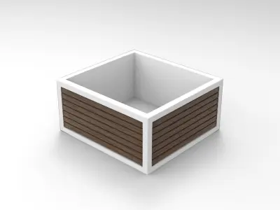 Plant Pot Low-poly 3D model