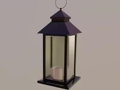 Outdoor Lantern LOW POLY 3D model