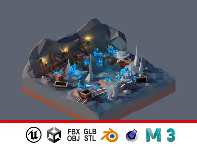 land 83A Low-poly 3D model