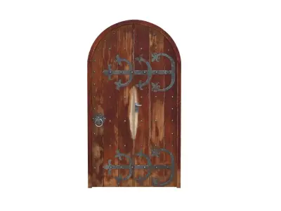 Castle Door 03 Low Poly Realistic Low-poly 3D model