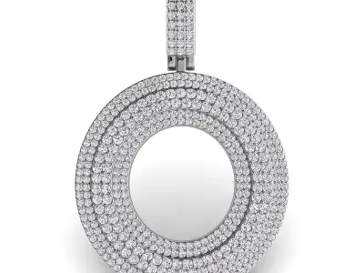 Alphabet Latter O Diamond Pendent 3D print model