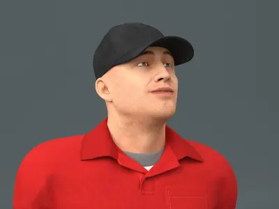  Young Man in Casual Clothes Rigged for Maya 