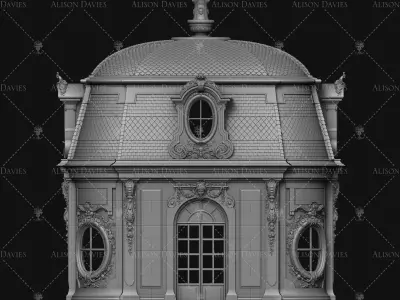 French Folly Ornate Building Chateau castle Palace 3D printable  3D print model