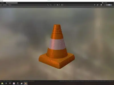 Signal cone  Low-poly 3D model Low-poly 3D model