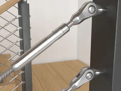 Modern stairs 3D model