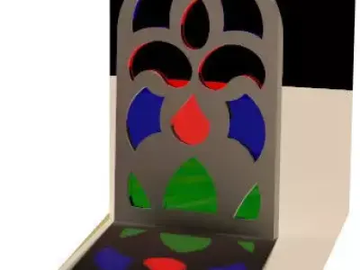 The Qamarias - stained glasses windows 3D Low-poly 3D model
