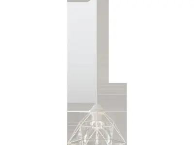 Chandelier VITALUCE Tara white 1xE27 max 40W 3D model