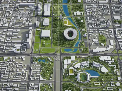 Beijing 2022 Low-poly 3D model