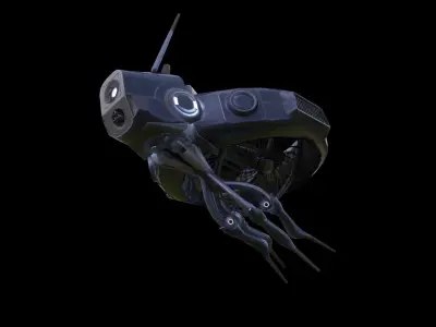 Sci-Fi Dron Low-poly 3D model