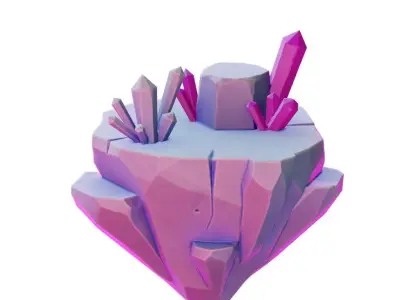 stylized Floating Islands Rocks  Low-poly 3D model Low-poly 3D model