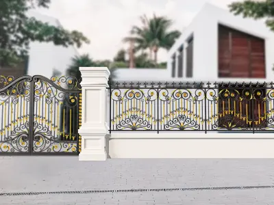 Gate and fence Metal Art 3D model