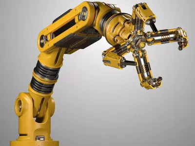 Robotic Arm Rigged and Animated 3D model