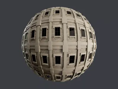 Building Facade Seamless PBR Texture 16 Texture