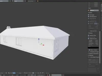 All American Houses  Low-poly  without Textures Low-poly 3D model