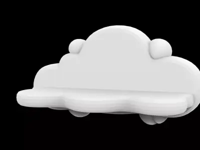 Cloud Floating Shelf 3D Print Model 3D print model