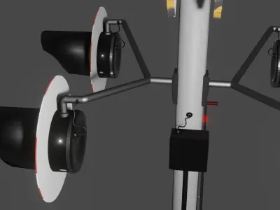 Train stop light -mechanical  - Cancela Mecanica de Trem 3D model