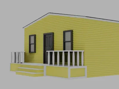 Suburban House Low-poly 3D model purchase