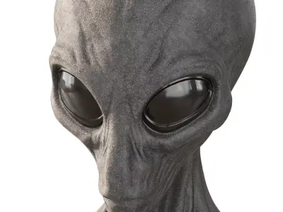 Bust of an alien 3D model