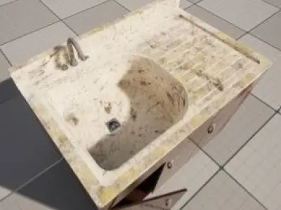 Kitchen Sink Low-poly 3D model